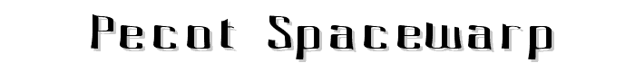 Pecot Spacewarp font